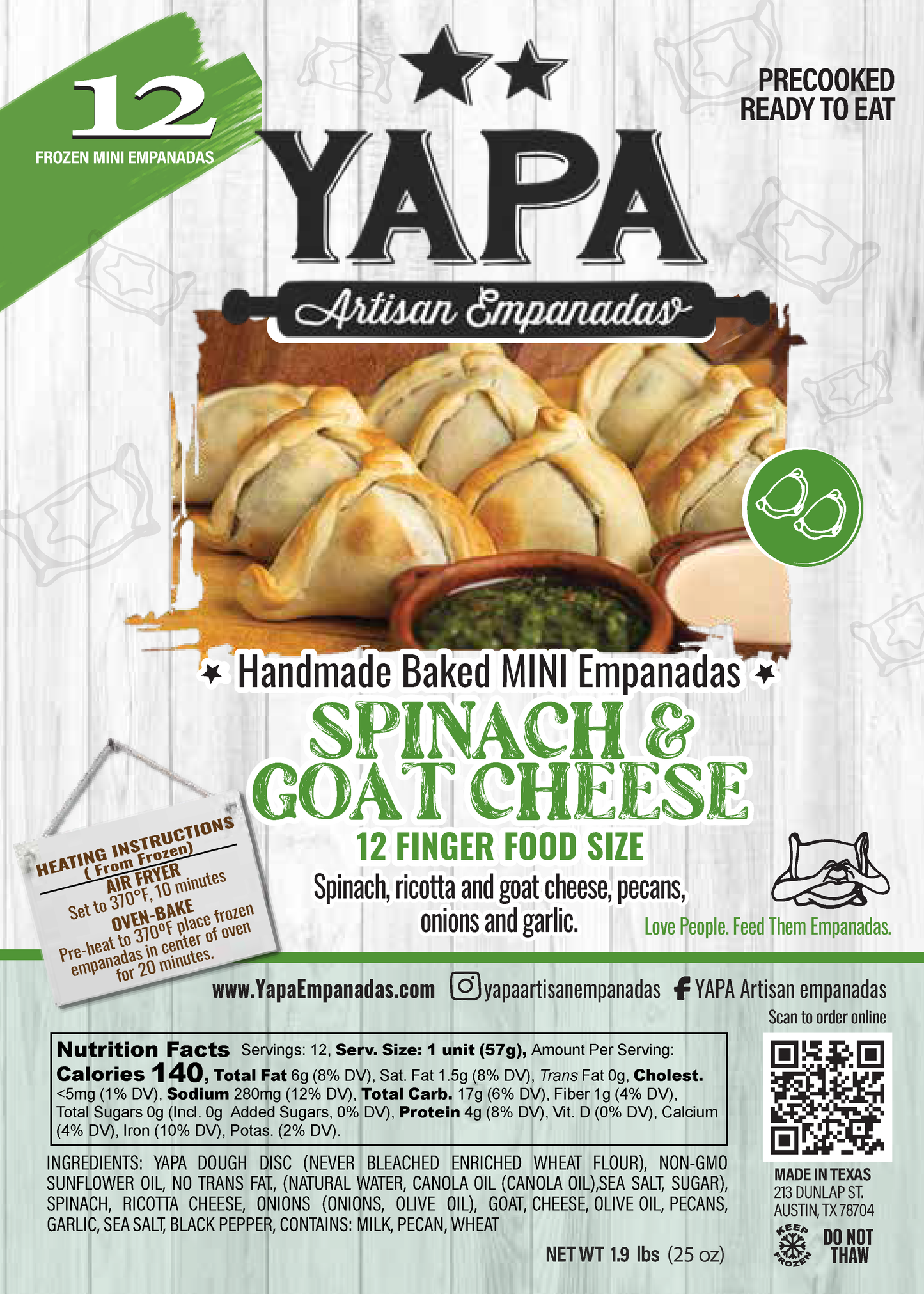 Mini-Empanadas Spinach & Goat Cheese